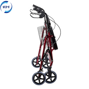 Déambulateur à roulettes avec sièges, aide à la marche portable pour adultes, équipements de rééducation - Product Image 5