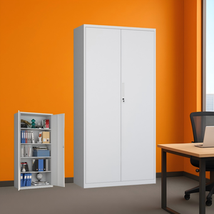 Stalen archiefkast met 2 deuren, metalen opbergkast, veilige archiefkast met verstelbare planken voor organisatie op de werkplek - Product Image 1