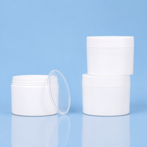 OEM Custom Classic White Black PP Cosmetic Jar 120g Lightweight Minimalist Face Cream Body Butter Private Label Packaging
