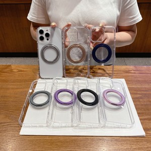 Thả Kháng Điện thoại trong suốt trường hợp đối với <span class=keywords><strong>iPhone</strong></span> 14 15 16 vòng đứng khung kim loại điện thoại di động Trường hợp đối với <span class=keywords><strong>iPhone</strong></span> 16 17 Pro Max - Product Image 2