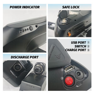 タイガーシャーク 長持ち ダウンチューブ 電動自転車バッテリー - <span class=keywords><strong>36V</strong></span> 10Ah/14Ah 充電式リチウムイオン電動自転車バッテリーパック Akku - Product Image 3