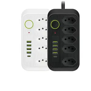 Power Strip Brasil Plug AC Outlets Multitap Line Filter Socket Extension Cord Electrical With USB Type C Charger Network Adapter