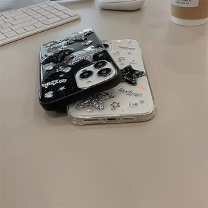 Bling Long Lanh 3D Sao Bìa Dễ Thương Lấp Lánh Pha Lê Rõ Ràng Thẩm Mỹ Trường Hợp Điện Thoại Cho <span class=keywords><strong>Iphone</strong></span> 16 15 Pro Max Điện Thoại Di Động Bao Gồm Cho Cô Gái - Product Image 5