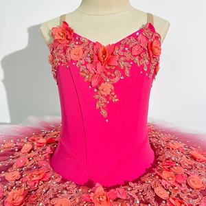 Vestido de Tutú de Ballet Profesional con Adornos Florales para Mujer, Disfraz de Ballet Clásico para Niñas, Bella Durmiente, El Cascanueces - Product Image 3