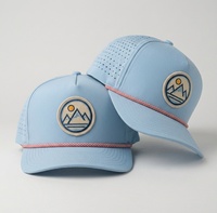 Gorra de Béisbol Personalizada de 5 Paneles con Cordón, Parche Bordado con Logotipo, Corte Láser Perforado, Cierre a Presión, Transpirable, Impermeable, Diseño de Leopardo