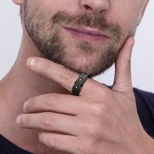 Waterproof Non Tarnish <b>Rings</b> 14k 18k PVD <b>Gold</b> Plated Fashion Men's 316L Stainless Steel Cross <b>Fidget</b> <b>Ring</b> for Men - Product Image 5