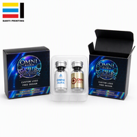 Scatole Personalizzate Ecologiche Olografiche con Glitter e Goffratura Iridiscente per Confezioni di Fiale in Vetro da 3ml/10ml