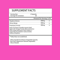Capsules brûle-graisses de haute qualité en gros avec formule thermogénique aux cétone de framboise pour la perte de poids et l'amélioration du métabolisme