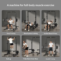 Lft K1 Rack de musculation multifonctionnel en métal pour squats et développés couchés, équipement de fitness à domicile, barre de traction, support de barre d'haltères professionnel 125 cm pour hommes