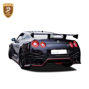 Kit carrosserie style Nismo pour <span class=keywords><strong>Nissan</strong></span> GTR R35, semi-carbone, avec jupes latérales et aileron arrière - Product Image 4