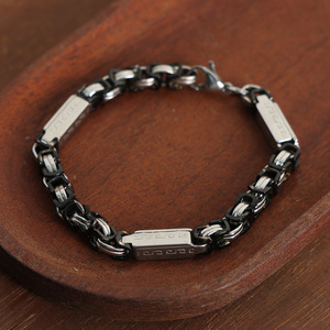 Aretas Chunky Punk Bijoux pulsera de cadena gruesa mujeres joyería de acero inoxidable Oro Negro Color hebilla cadena mujeres hombres pulsera - Product Image 3
