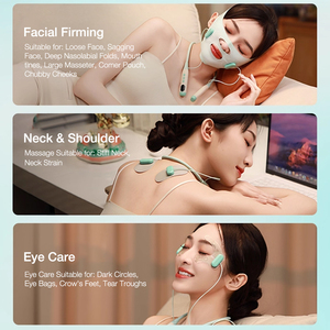 Sangle amincissante pour le visage, écologique et réutilisable, masque en V, vert rose, tenseur double <span class=keywords><strong>menton</strong></span>, ceinture de lifting visage en V (US/IT) - Product Image 4