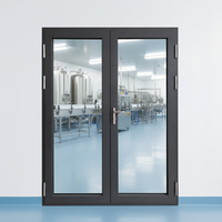 Puertas y Ventanas Plegables Francesas de Aluminio con Doble Vidrio Templado, Modernas, Insonorizadas y Resistentes al Viento para Edificios de Oficinas
