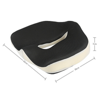Coussin de siège ergonomique pour soulager les douleurs dorsales, coussin de siège en mousse à mémoire de forme pour chaise de bureau