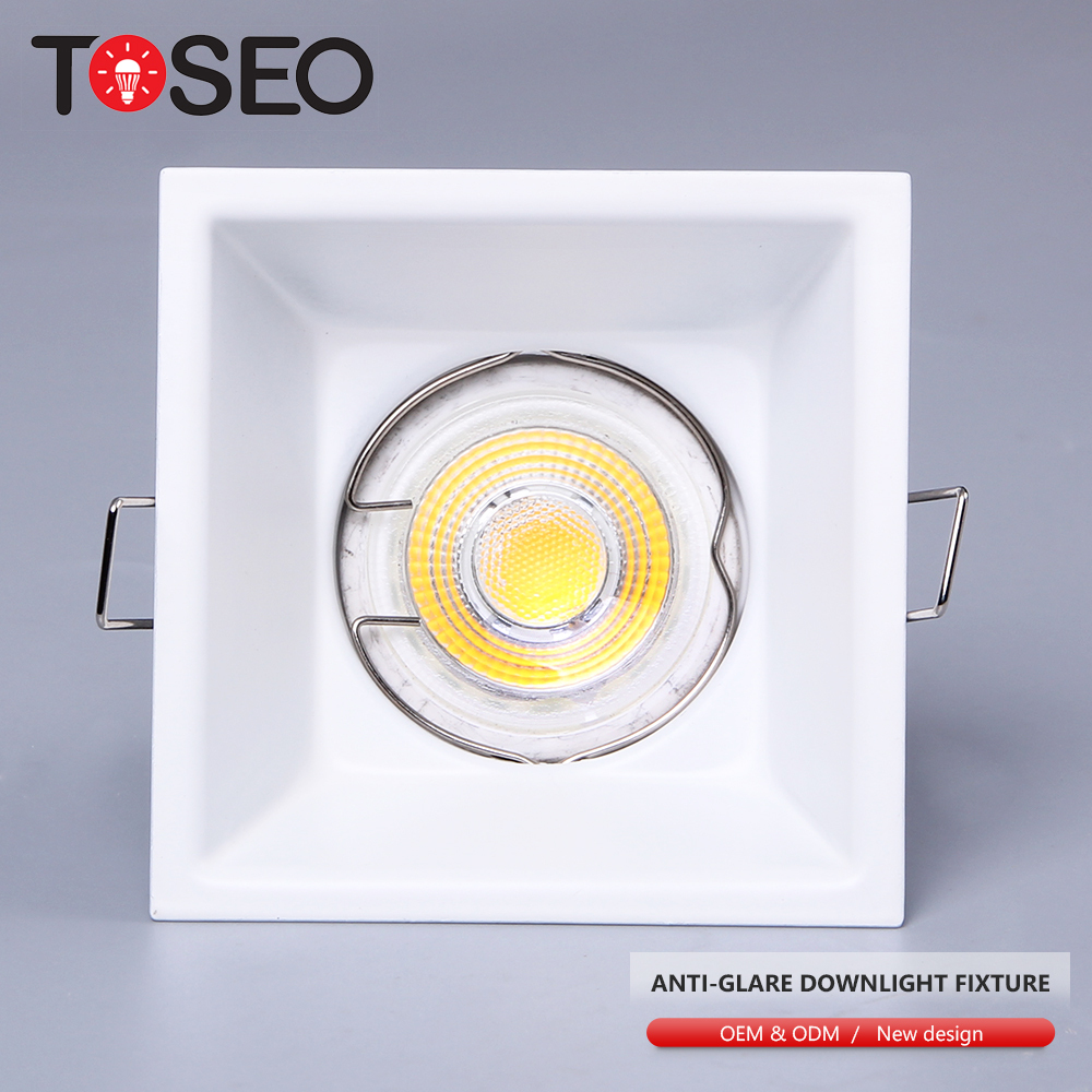 Aluminium 6 w LED plafonnier rond lampe logement 3/5 watts rectangle intérieur encastré LED éblouissement preuve downlight