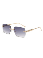Twooo T1551 Nouvelles lunettes de soleil mode sans monture Fil métallique Carré Lunettes unisexes à la mode