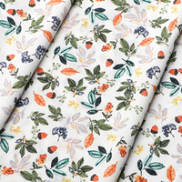 Tissu satiné imprimé numérique à motif floral dégradé RTS 75 g/m² - Faible quantité minimale de commande pour robe et foulard