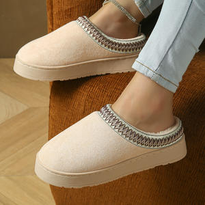 Chaussons pour femmes en toile de laine écologique, style fausse fourrure, confortables et chauds, utilisables toute l'année, y compris au printemps - Product Image 6