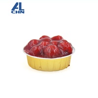 Mini tasse à gâteau écologique 60ML/2oz, récipient rond en aluminium, noir, extérieur, paquet de 100 pièces