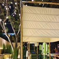 Tente lanterne carrée de luxe 4x4m en toile, imperméable quatre saisons, pour 5 personnes et plus, camping en plein air et glamping familial