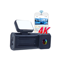 Caméra embarquée 2 voies 2K+1080P WIFI, DVR de véhicule connecté, mini application mobile de contrôle, caméra embarquée