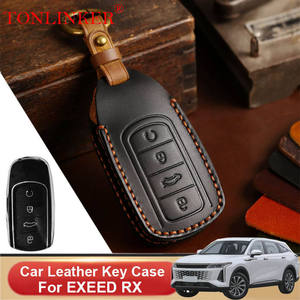 TONLINKER ซองหนังใส่กุญแจรถยนต์สำหรับ Chery EXEED RX Suv 2023-ปัจจุบัน  พร้อมปลอกหุ้มกุญแจรีโมทและอุปกรณ์เสริม - Product Image 1