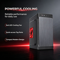 Boîtier PC de bureau gaming personnalisé Meway OEM, mini-tour avec façade en maille, en acier SPCC, ventilateur RGB, compatible MicroATX et alimentation ATX, vente en gros, noir