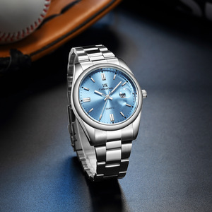 นาฬิกาแบรนด์ IIK ผู้ผลิตขายส่ง นาฬิกาควอทซ์สำหรับการค้าข้ามพรมแดน ปฏิทินกันน้ำ สายเหล็ก นาฬิกาผู้ชาย GB980 - Product Image 2