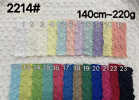 Tissu en maille jacquard 3D à bulles, tissu texturé à bulles élastique, multicolores en stock pour vêtements féminins, vente en gros