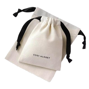 Custom Printed 100% Eco-Friendly Cotton Drawstring Storage Bags for Shopping and Storage-BLUK Logo Drawstring Pouches Solution - Product Image 1