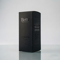 Boîte cadeau en papier rigide noir mat personnalisée avec ruban et languette de tirage, emballage de luxe à fermeture par bouton-pression, impression offset, boîte en papier à fond à clipser