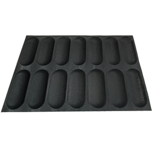 Moule à pain antiadhésif en silicone pour <span class=keywords><strong>hamburger</strong></span> et hot dog Feuilles de boulangerie perforées rondes Plats et casseroles pour la cuisine à domicile - Product Image 3