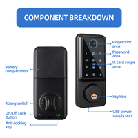 YAGU Mini cerradura inteligente corta Contraseña de entrada sin llave de tarjeta IC cerradura antirrobo Oficina código digital automático cerrojo cerradura de puerta