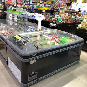 製造島胸フリーザースーパーマーケット冷凍装置アイスクリーム肉と肉の展示用フリーザーショーケース - Product Image 6