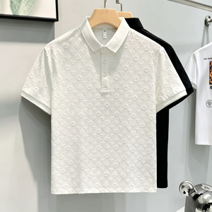 เสื้อยืดคุณภาพสูง ปี 2026 สวมใส่สบาย ระบายอากาศได้ดี ซับเหงื่อ เสื้อยืดแฟชั่นดีไซน์เนอร์แท้สำหรับผู้ชาย เสื้อโปโลสุดหรู - Product Image 1