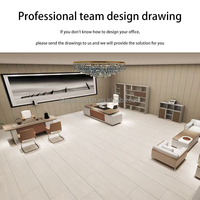 Bureau de direction en L en bois, design moderne et luxueux, écoresponsable, avec tiroirs de rangement, design autoportant, pour usage commercial