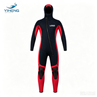 Combinaison de plongée intégrale personnalisée en néoprène 3mm 5mm 7mm avec fermeture éclair frontale, imperméable, coupe-vent, chaude, en nylon, avec capuche, pour homme, printemps, taille XL