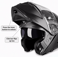 Casque de moto modulaire avec visière solaire intégrée, homologué DOT, casque à visière double relevable, intégral pour adulte, casque à double visière
