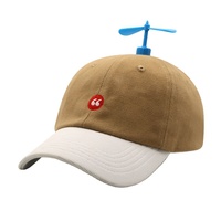 Gorra de Béisbol Infantil Divertida de Dos Tonos con Diseño de Libélula de Bambú y Gamuza