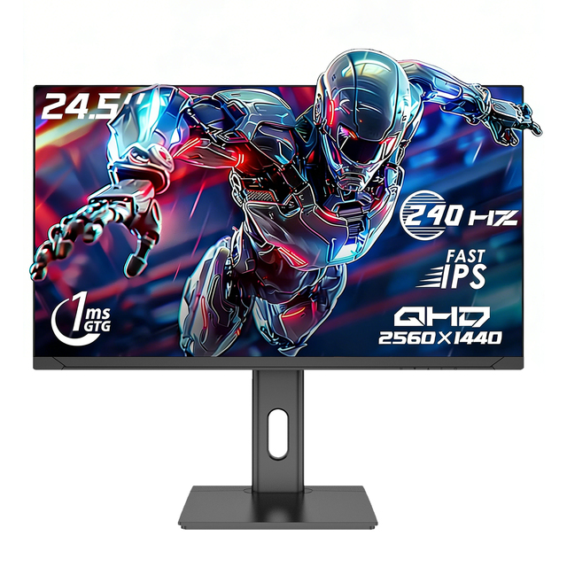 240Hz Fast IPS 1ms GTG Lcd Gaming Office Pc Monitor 24.5 Inch QHD 2560*1440 100%sRGB Low Blue Light LED Computer Monitor