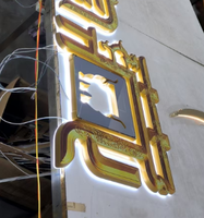 Enseignes lumineuses RGB personnalisées haut de gamme pour clubs de divertissement, lettres métalliques pour logo de marque d'entreprise, enseignes extérieures pour magasins, salons et réceptions