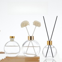 Bouteille diffuseur bon marché 50ml 100ml 150ml Bouteille diffuseur en verre Bouteille diffuseur roseau rond
