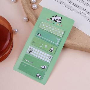 Marque-pages autocollants Kawaii en forme d'animaux de dessin animé, multi-designs, motifs Panda/Canard/Chat/Lapin, pour le bureau - Product Image 5