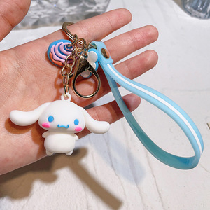 Sanlio Kuromii Kitty 3D <span class=keywords><strong>Silicone</strong></span> Thân Thiện Với Môi Bền Dễ Thương Siêu Phim Hoạt Hình Mặt Dây Chuyền Ánh Sáng <span class=keywords><strong>Keychain</strong></span> Quà Tặng - Product Image 5