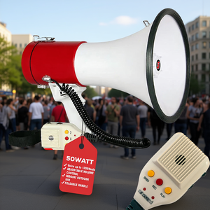 Mégaphone PA S Core 50W avec enregistrement USB, utilisation en extérieur, poignée pliable - Product Image 2