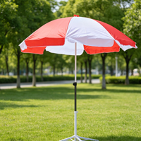 Parasol d'extérieur personnalisable de grand diamètre rouge et blanc pour foire et exposition