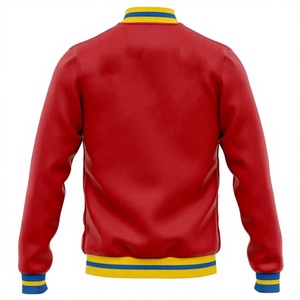 <b>Men's</b> Yellow <b>Black</b> Color Block Breathable Winter Varsity Jacket Mandarin Collar Cotton Sleeves Front Logo Baseball <b>Coat</b> - Product Image 5