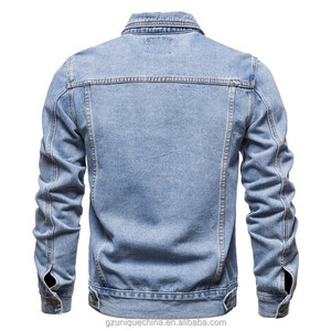 लोकप्रिय उत्पाद 2025 थोक अवकाश पहनने वाले नीले रंग का डेनिम जींस पुरुषों के लिए डेनिम कोट शीर्ष - Product Image 3