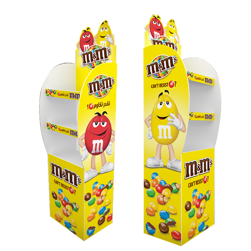 Customized Light Duty Cardboard Display Rack Supermarket Chocolate Display Rack Recyclable Material — view 2