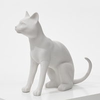 Offre Spéciale : Mannequin Chat Imprimé en 3D en PLA, en Position Assise, Figurine de Présentation pour Vitrine de Magasin de Vêtements 3D-KITTY3